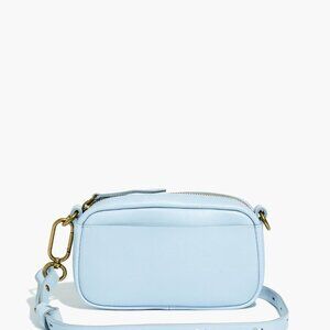 Madewell Leather Carabiner Mini Crossbody Bag in Dusty Pool